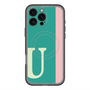スリムプロテクションプレミアムケース with MagSafe［ オリジナル - initial color line - U green ］