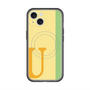 スリムプロテクションプレミアムケース with MagSafe［ オリジナル - initial color line - U yellow ］