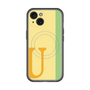 スリムプロテクションプレミアムケース with MagSafe［ オリジナル - initial color line - U yellow ］