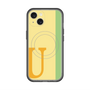 スリムプロテクションプレミアムケース with MagSafe［ オリジナル - initial color line - U yellow ］