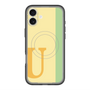 スリムプロテクションプレミアムケース with MagSafe［ オリジナル - initial color line - U yellow ］
