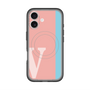 スリムプロテクションプレミアムケース with MagSafe［ オリジナル - initial color line - V pink ］