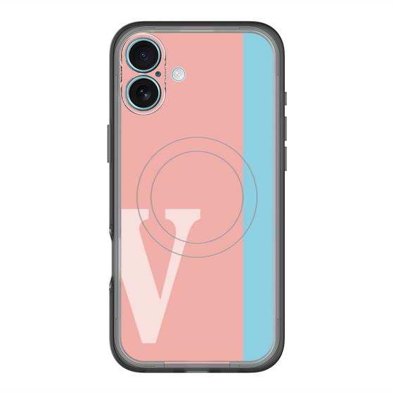 スリムプロテクションプレミアムケース with MagSafe［ オリジナル - initial color line - V pink ］