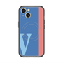 スリムプロテクションプレミアムケース with MagSafe［ オリジナル - initial color line - V blue ］
