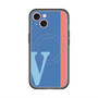 スリムプロテクションプレミアムケース with MagSafe［ オリジナル - initial color line - V blue ］