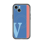 スリムプロテクションプレミアムケース with MagSafe［ オリジナル - initial color line - V blue ］