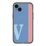 スリムプロテクションプレミアムケース with MagSafe［ オリジナル - initial color line - V blue ］