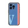 スリムプロテクションプレミアムケース with MagSafe［ オリジナル - initial color line - V blue ］