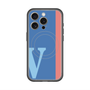 スリムプロテクションプレミアムケース with MagSafe［ オリジナル - initial color line - V blue ］