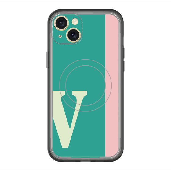 スリムプロテクションプレミアムケース with MagSafe［ オリジナル - initial color line - V green ］