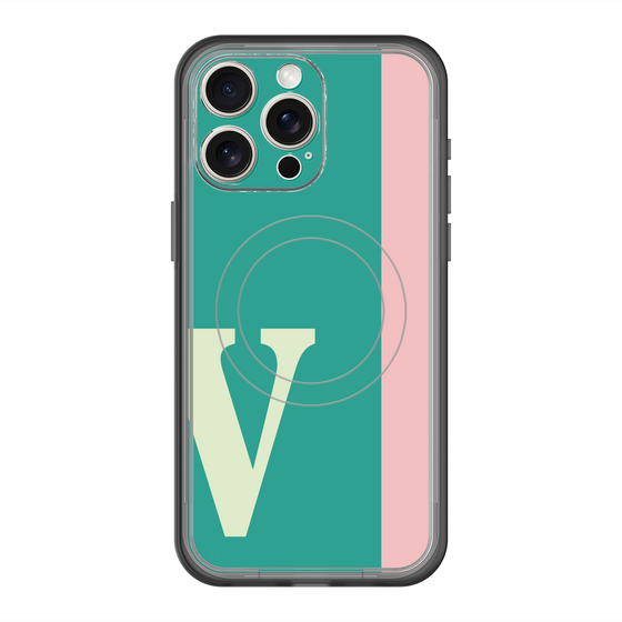 スリムプロテクションプレミアムケース with MagSafe［ オリジナル - initial color line - V green ］