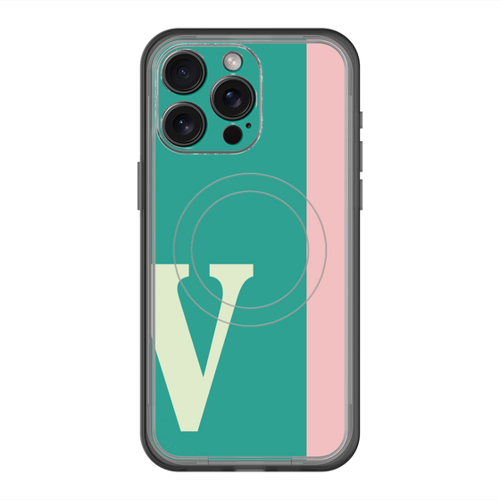 スリムプロテクションプレミアムケース with MagSafe［ オリジナル - initial color line - V green ］
