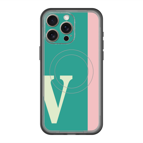 スリムプロテクションプレミアムケース with MagSafe［ オリジナル - initial color line - V green ］