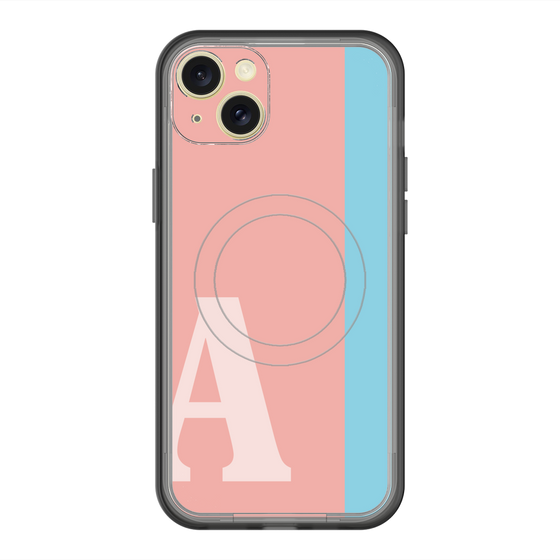 スリムプロテクションプレミアムケース with MagSafe［ オリジナル - initial color line - A pink ］