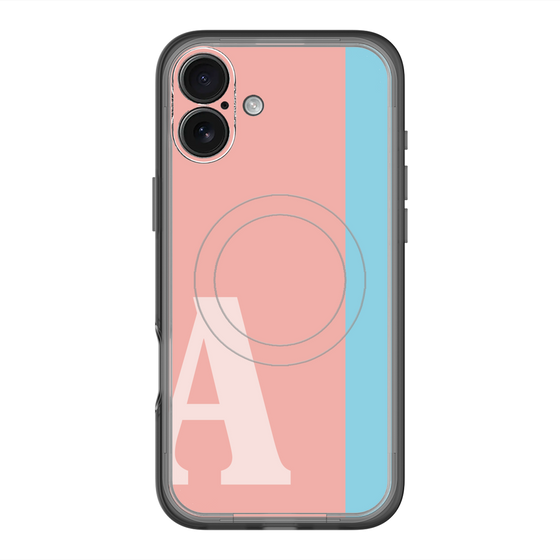 スリムプロテクションプレミアムケース with MagSafe［ オリジナル - initial color line - A pink ］