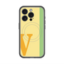 スリムプロテクションプレミアムケース with MagSafe［ オリジナル - initial color line - V yellow ］