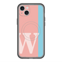 スリムプロテクションプレミアムケース with MagSafe［ オリジナル - initial color line - W pink ］
