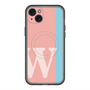 スリムプロテクションプレミアムケース with MagSafe［ オリジナル - initial color line - W pink ］