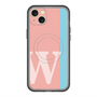 スリムプロテクションプレミアムケース with MagSafe［ オリジナル - initial color line - W pink ］