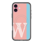 スリムプロテクションプレミアムケース with MagSafe［ オリジナル - initial color line - W pink ］