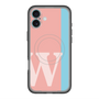スリムプロテクションプレミアムケース with MagSafe［ オリジナル - initial color line - W pink ］