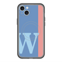 スリムプロテクションプレミアムケース with MagSafe［ オリジナル - initial color line - W blue ］