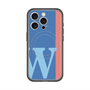 スリムプロテクションプレミアムケース with MagSafe［ オリジナル - initial color line - W blue ］