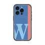 スリムプロテクションプレミアムケース with MagSafe［ オリジナル - initial color line - W blue ］