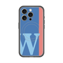 スリムプロテクションプレミアムケース with MagSafe［ オリジナル - initial color line - W blue ］