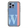スリムプロテクションプレミアムケース with MagSafe［ オリジナル - initial color line - W blue ］