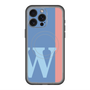 スリムプロテクションプレミアムケース with MagSafe［ オリジナル - initial color line - W blue ］
