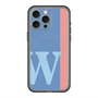 スリムプロテクションプレミアムケース with MagSafe［ オリジナル - initial color line - W blue ］