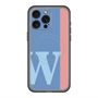 スリムプロテクションプレミアムケース with MagSafe［ オリジナル - initial color line - W blue ］