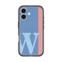 スリムプロテクションプレミアムケース with MagSafe［ オリジナル - initial color line - W blue ］