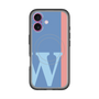 スリムプロテクションプレミアムケース with MagSafe［ オリジナル - initial color line - W blue ］