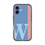 スリムプロテクションプレミアムケース with MagSafe［ オリジナル - initial color line - W blue ］