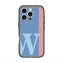 スリムプロテクションプレミアムケース with MagSafe［ オリジナル - initial color line - W blue ］