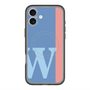 スリムプロテクションプレミアムケース with MagSafe［ オリジナル - initial color line - W blue ］