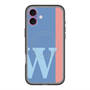 スリムプロテクションプレミアムケース with MagSafe［ オリジナル - initial color line - W blue ］