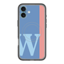 スリムプロテクションプレミアムケース with MagSafe［ オリジナル - initial color line - W blue ］