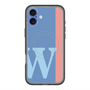 スリムプロテクションプレミアムケース with MagSafe［ オリジナル - initial color line - W blue ］