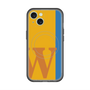 スリムプロテクションプレミアムケース with MagSafe［ オリジナル - initial color line - W orange ］