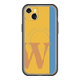 スリムプロテクションプレミアムケース with MagSafe［ オリジナル - initial color line - W orange ］