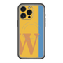 スリムプロテクションプレミアムケース with MagSafe［ オリジナル - initial color line - W orange ］