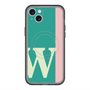 スリムプロテクションプレミアムケース with MagSafe［ オリジナル - initial color line - W green ］