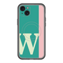 スリムプロテクションプレミアムケース with MagSafe［ オリジナル - initial color line - W green ］