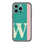 スリムプロテクションプレミアムケース with MagSafe［ オリジナル - initial color line - W green ］