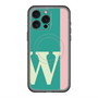 スリムプロテクションプレミアムケース with MagSafe［ オリジナル - initial color line - W green ］