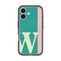 スリムプロテクションプレミアムケース with MagSafe［ オリジナル - initial color line - W green ］