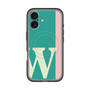 スリムプロテクションプレミアムケース with MagSafe［ オリジナル - initial color line - W green ］